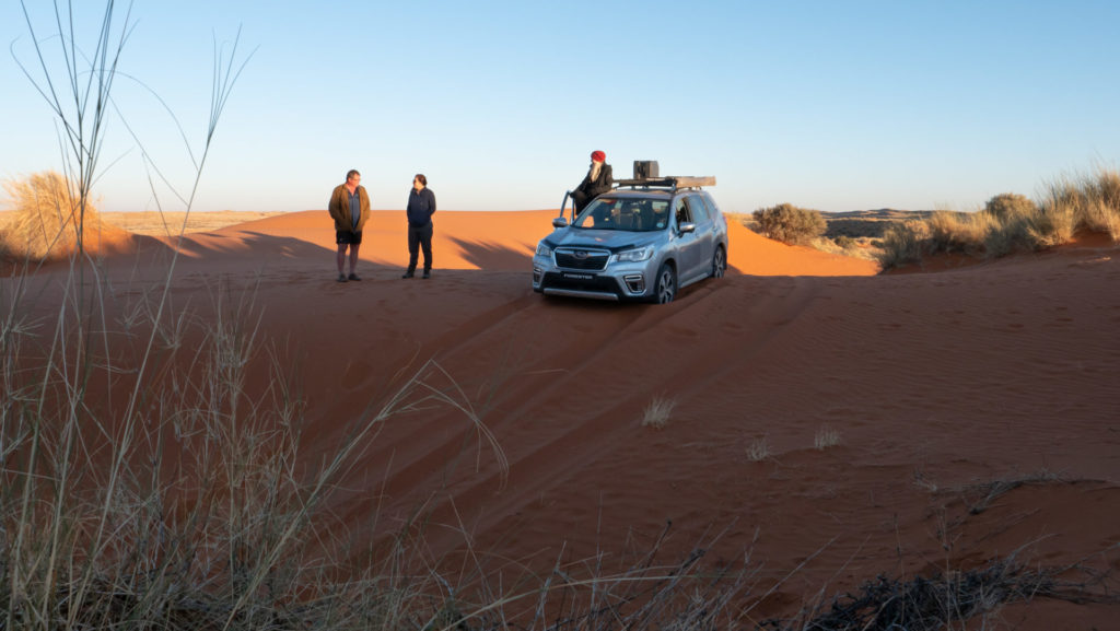 Subaru Forester driving the dunes South Africa